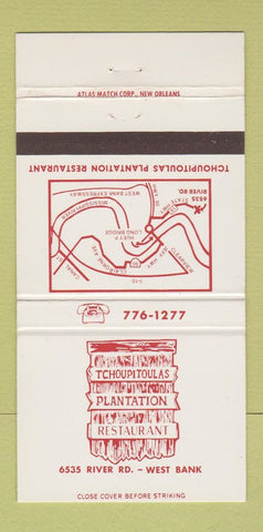 Matchbook Cover - Tchopitoulas Plantation Restaurant New Orleans? LA 30 Strike