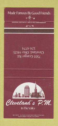 Matchbook Cover - Cleveland's PM Restaurant OH 30 Strike