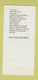Matchbook Cover - Pacific Shore Hotel Santa Monica CA 30 Strike