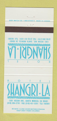 Matchbook Cover - Hotel Shangri La Santa Monica CA 30 Strike