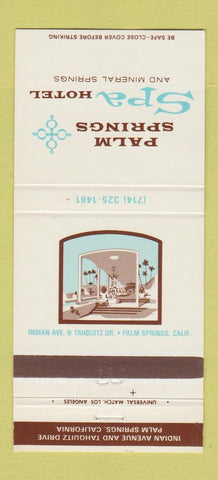 Matchbook Cover - Palm Springs Spa Hotel Palm Springs CA 30 Strike