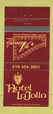 Matchbook Cover - Hotel La Jolla Aimee's Restaurant La Jolla CA 30 Strike