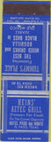 Matchbook Cover - Heins' Aztec Grill Hotel Paso del Norte El Paso TX