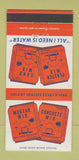 Matchbook Cover - Mortar Mix Sand Plaster Concrete Denver Colorado 30 Strike