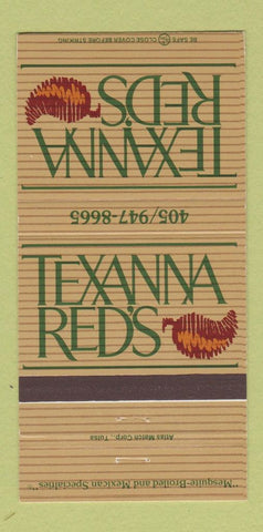 Matchbook Cover - Texanna Red's Mexican Food Oklahoma City OK 30 Strike