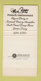 Matchbook Cover - Le Bar Sous Sol Wheat Ridge Colorado 30 Strike