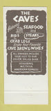 Matchbook Cover - The Caves Fort Lauderdale FL caveman girlie 30 Strike