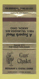 Matchbook Cover - Gus' Chalet Restaurant Akron OH 30 Strike
