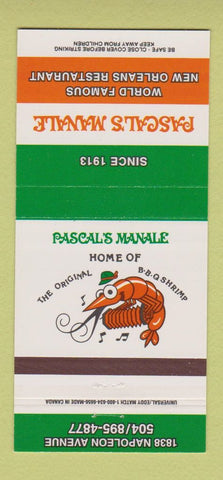 Matchbook Cover - Pascal's Manale New Orleans LA 30 Strike