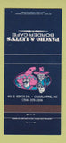 Matchbook Cover - Pancho & Lefty's Border Cafe Charlotte NC Mexican 30 Strike