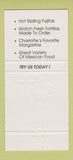Matchbook Cover - Pancho & Lefty's Border Cafe Charlotte NC Mexican 30 Strike