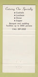 Matchbook Cover - The Pines Manor Restaurant Edison NJ 30 Strike