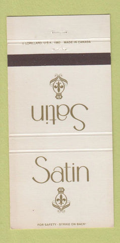 Matchbook Cover - Satin Cigarettes 30 Strike