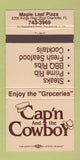 Matchbook Cover - Captain and the Cowboy Port Charlotte FL 30 Strike