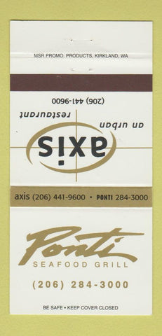 Matchbook Cover - Ponti Seafood Grill  30 Strike