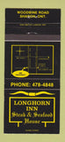 Matchbook Cover - Longhorn Inn Restaurant Sharon ON 30 Strike
