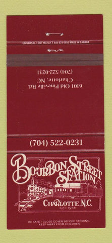 Matchbook Cover - Bourbon Street Station Charlotte NC 30 Strike
