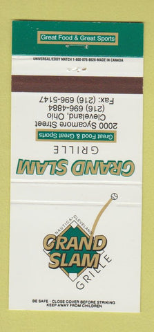 Matchbook Cover - Grand Slam Grille Cleveland OH 30 Strike