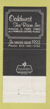 Matchbook Cover - Oakhurst Tea Room Somerset PA 30 Strike