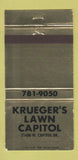 Matchbook Cover - Krueger's Lawn Capitol 30 Strike