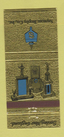 Matchbook Cover - Saymore Trophy Company Topsfield MA Laconia NH 30 Strike