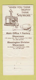 Matchbook Cover - Saymore Trophy Company Topsfield MA Laconia NH 30 Strike