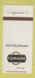 Matchbook Cover - Continental Steel Alloy St Louis MO 30 Strike