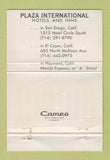 Matchbook Cover - Plaza International Hotel  San Diego El Cajon CA 40 Strike