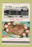 Matchbook Cover - Vermilion Bank and Trust Kaplan LA 40 Strike
