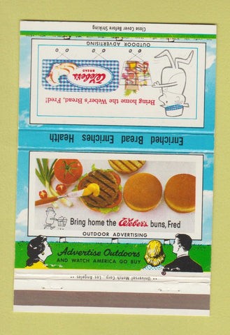 Matchbook Cover - Weber's Bread Outdoor Adverting Billboards 40 Strike