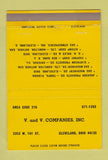 Matchbook Cover - A & V Companies Cleveland OH 40 Strike
