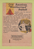 Matchbook Cover - Old American Asphalt Roof Kansas City Fort Worth 40 Strike