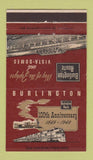 Matchbook Cover - Burlington Route Railroad 36 Strike