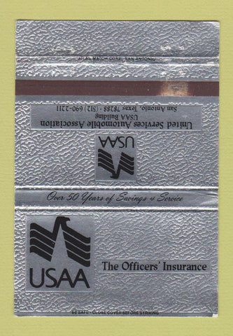 Matchbook Cover - USAA Insurance San Antonio TX 40 Strike