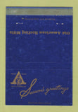 Matchbook Cover - Old American Roofing Mill Christmas WEAR 40 Strike