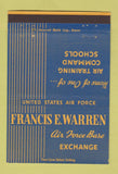 Matchbook Cover - Francis Warren Air Force Base Exchange WY 40 Strike