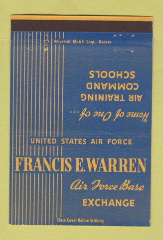 Matchbook Cover - Francis Warren Air Force Base Exchange WY 40 Strike