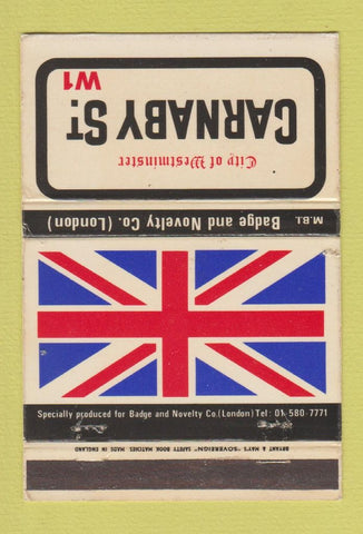 Matchbook Cover - Westminster Carnaby St UK England 40 Strike