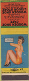 Matchbook Cover - Wooden Shoe Cafe Long Beach CA liquor pinup