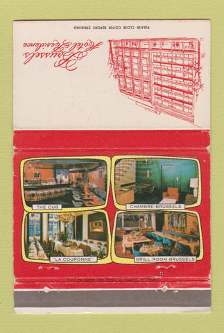 Matchbook Cover - Brussels Hotel Residence Belgium WEAR 40 Strike