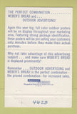Matchbook Cover - Weber's Bread Outdoor Adverting Billboards 40 Strike