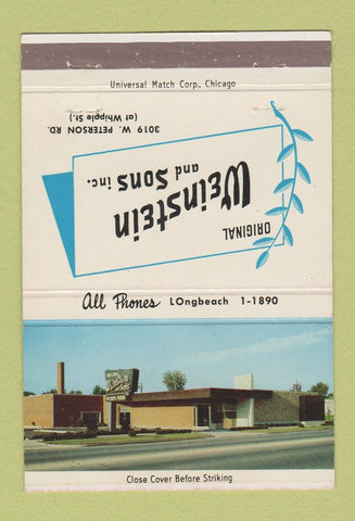 Matchbook Cover - Weinstein and Sons Funeral Home Chicago IL 40 Strike