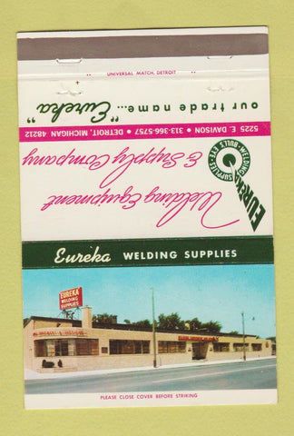 Matchbook Cover - Eureka Welding Equipment Detroit MI 40 Strike