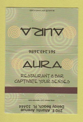 Matchbook Cover - Aura Delray Beach FL 40 Strike