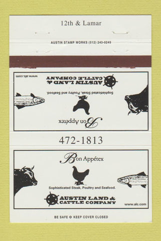 Matchbook Cover - Austin Land and Cattle Restaurant 40 Strike