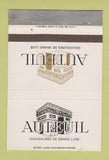 Matchbook Cover - Auteuil Chaussuers De Grand Brussels Belgium Anvers 40 Strike