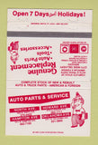 Matchbook Cover - Auto Parts Delco GM AC 40 Strike
