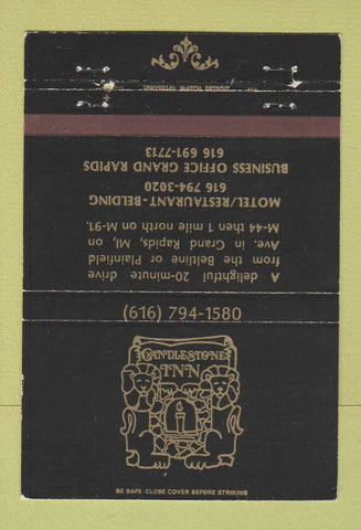Matchbook Cover - Candlestones Inn Grand Rapids MI 40 Strike