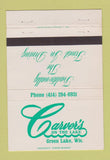 Matchbook Cover - Carver's on the Lake Green Lake WI 40 Strike