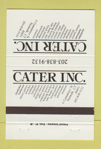 Matchbook Cover - Cater Inc Norwalk CT 40 Strike